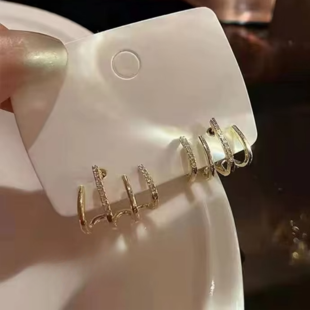 Earrings Mothers Day Gift Gold Hoop Layered Minimalist jewelry