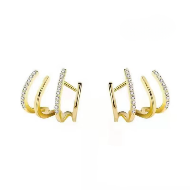 Earrings Mothers Day Gift Gold Hoop Layered Minimalist jewelry