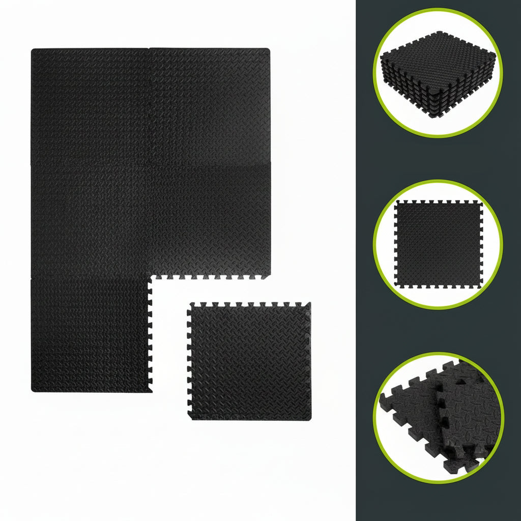 Gym Floor Mats Interlocking EVA Foam Exercise Flooring Tiles