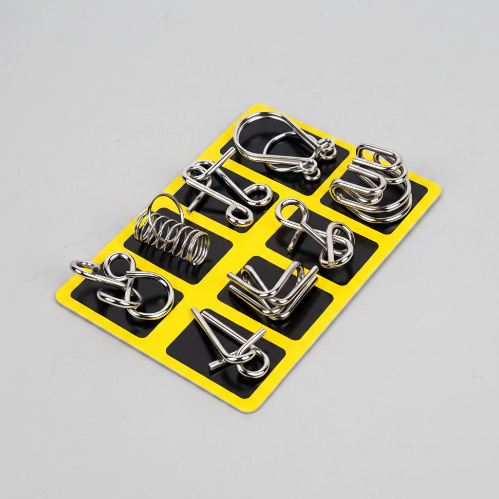 Puzzle Toys Metal Brain Teaser Logic Game Set