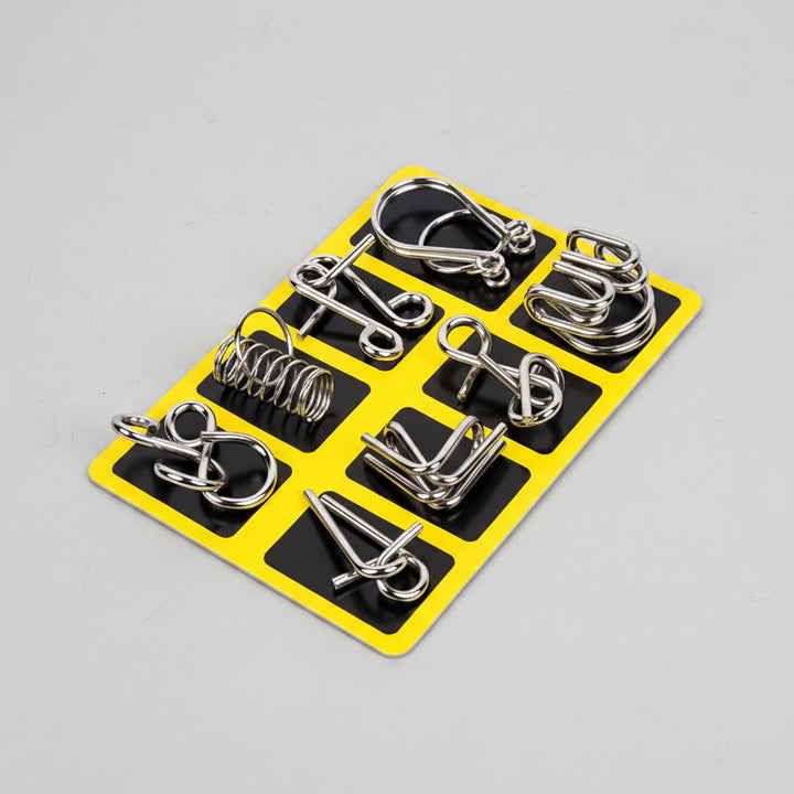Puzzle Toys Metal Brain Teaser Logic Game Set