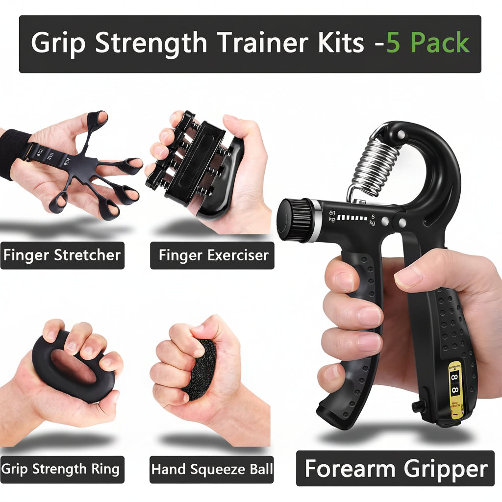 Hand Gripper Forearm Strength Sneaker Adjustable Metal Workout Set