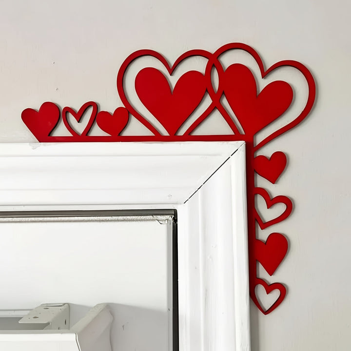 Wall Art Heart Frame Mirror Sticker Acrylic Room Decor