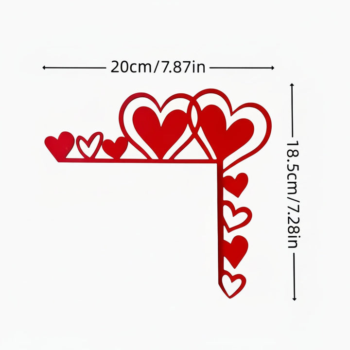 Wall Art Heart Frame Mirror Sticker Acrylic Room Decor