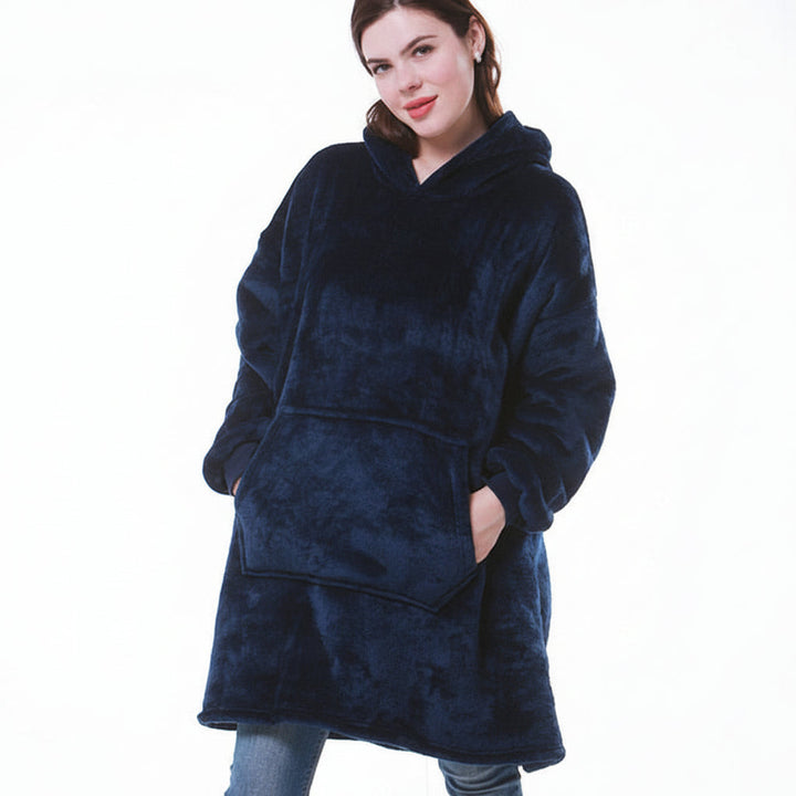 Wearable  Cozy Blanket Hooded Thick Warm Blanket