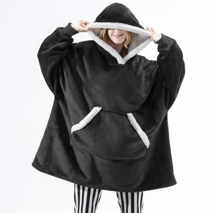 Wearable  Cozy Blanket Hooded Thick Warm Blanket