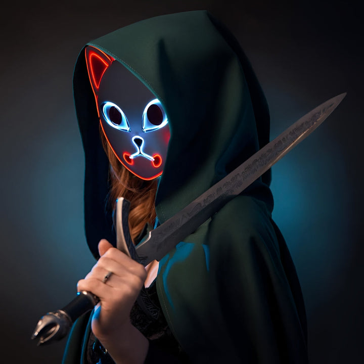 Halloween Costume Anime Haori Mask Cosplay Outfit