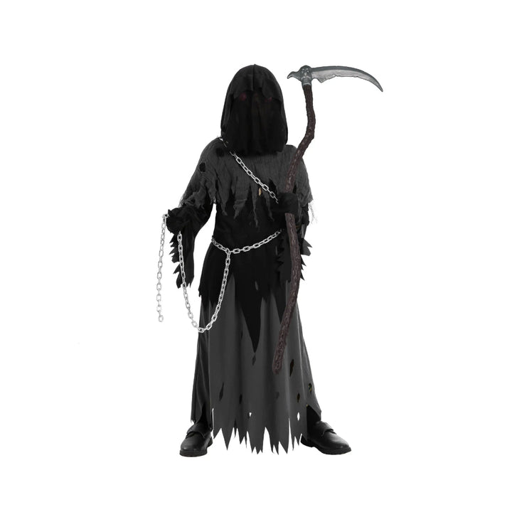 Halloween Costumes Grim Reaper Hooded Robe Set