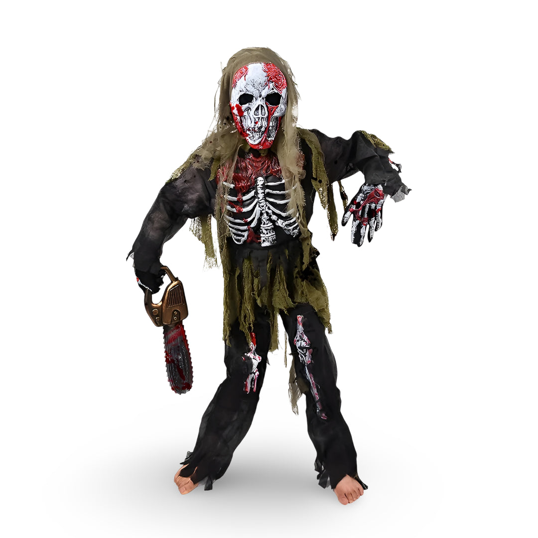 Halloween Costumes Skeleton Zombie Mask Outfit Set