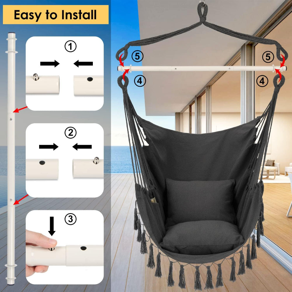 Hammock Chair Hanging Swing Seat Indoor Outdoor