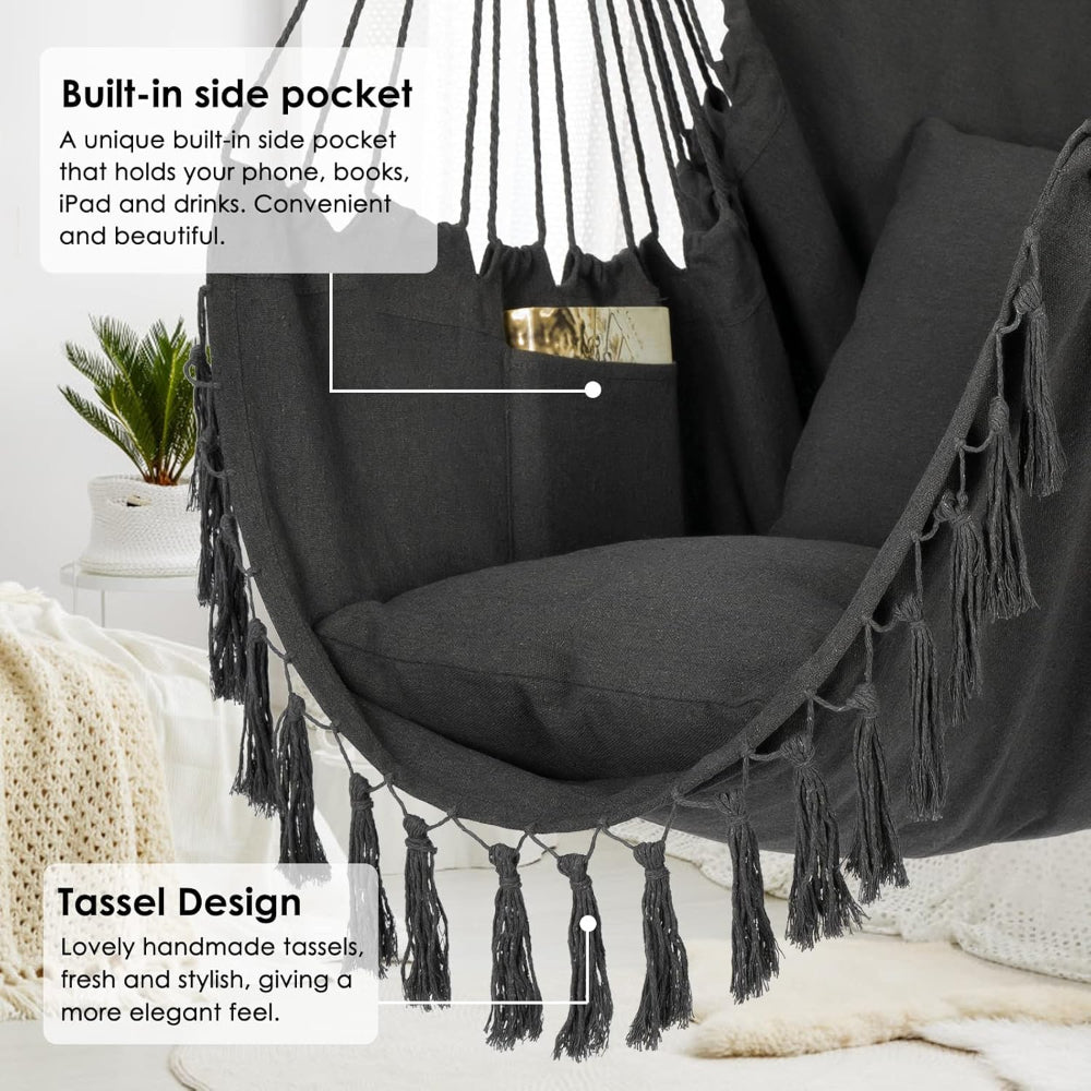Hammock Chair Hanging Swing Seat Indoor Outdoor