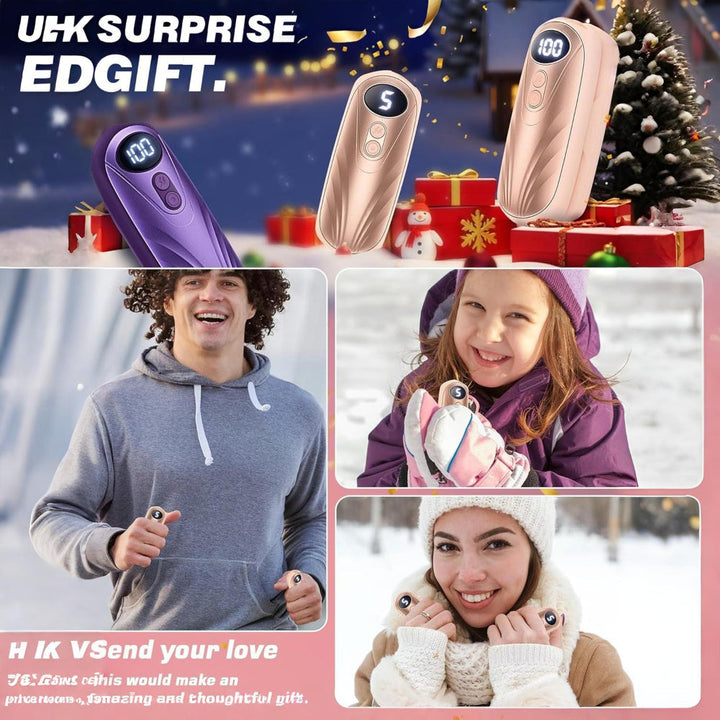 Hand Warmers Rechargeable LED Pocket Heater Set
