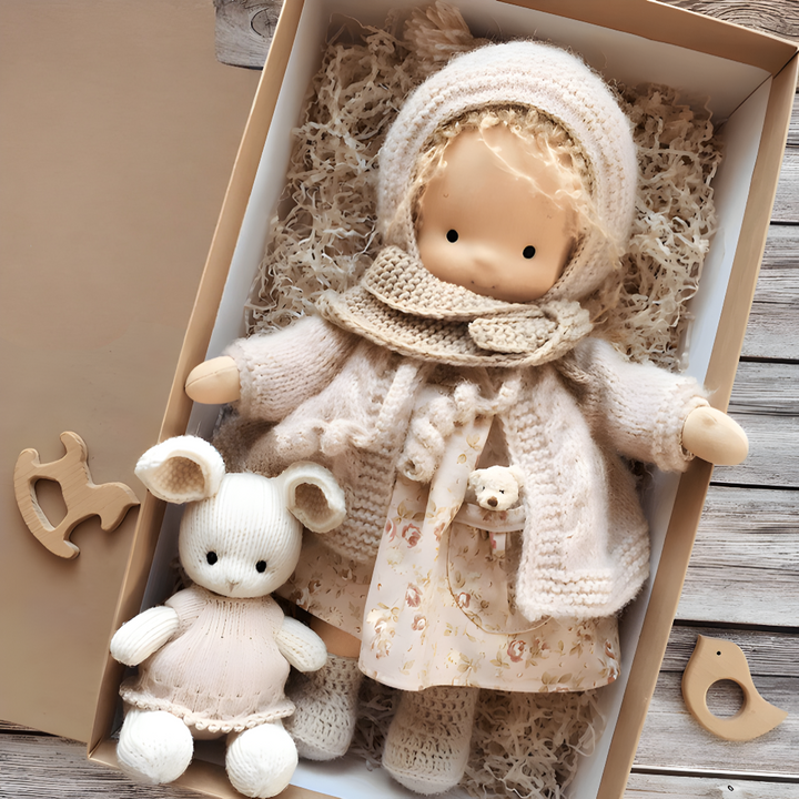Doll Handmade Fabric Toy Imaginative Play Gift Box