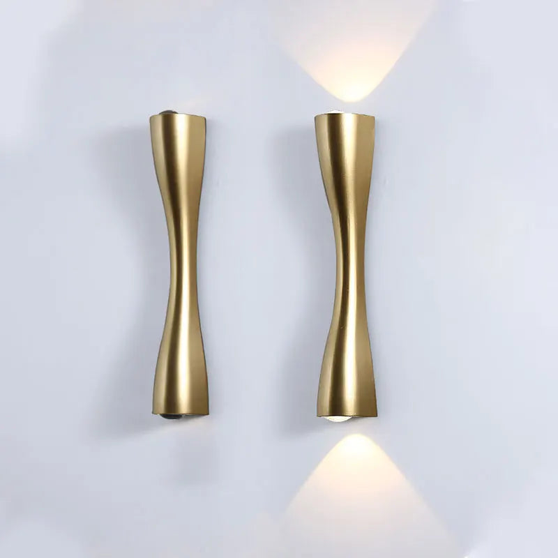 Modern Gold Wall Light | Nordic Up &amp; Down Waterproof Lamp