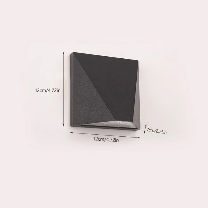 Modern Black LED Wall Light | 5W Waterproof Aluminium Outdoor Lamp