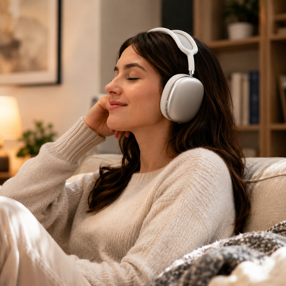 Headphones Wireless Over Ear Audio Bluetooth Noise Reduction
