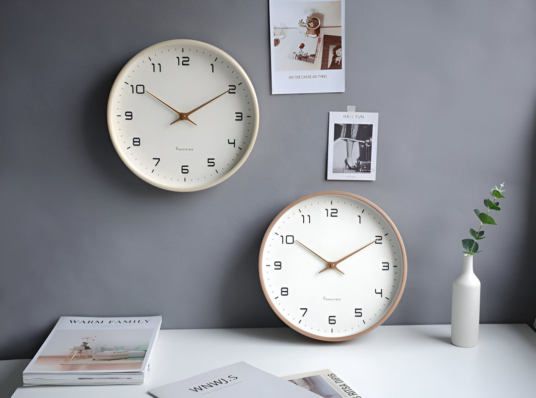 Nordic Wall Clock | Minimalist Wood Frame Design