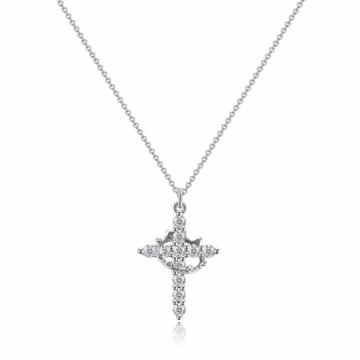 Necklace Cross Pendant Crown Mothers Day Faith jewelry Gift