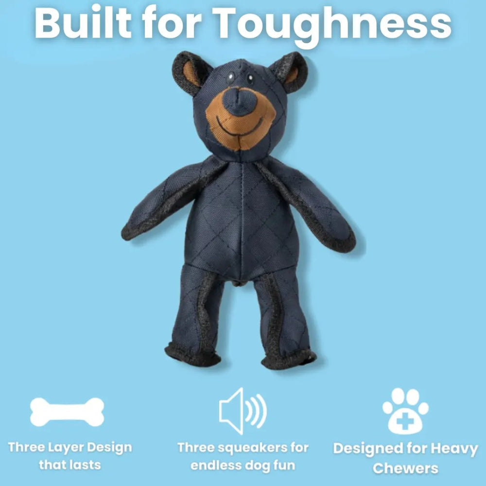 Dog Chew Toy Durable Plush Bear Shape Play Accessory