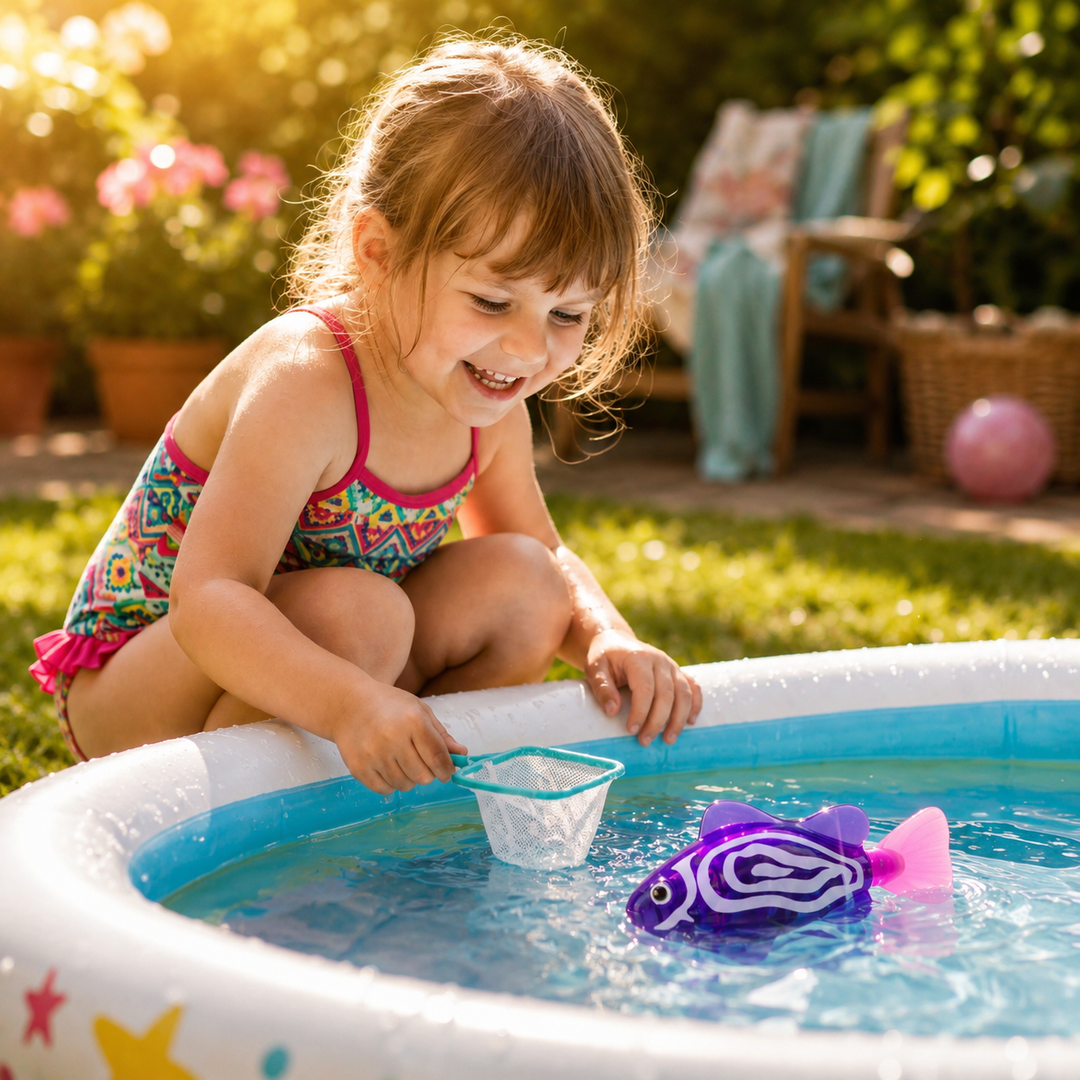 Interactive Kids Bath Toys LED Floating Fish Toy