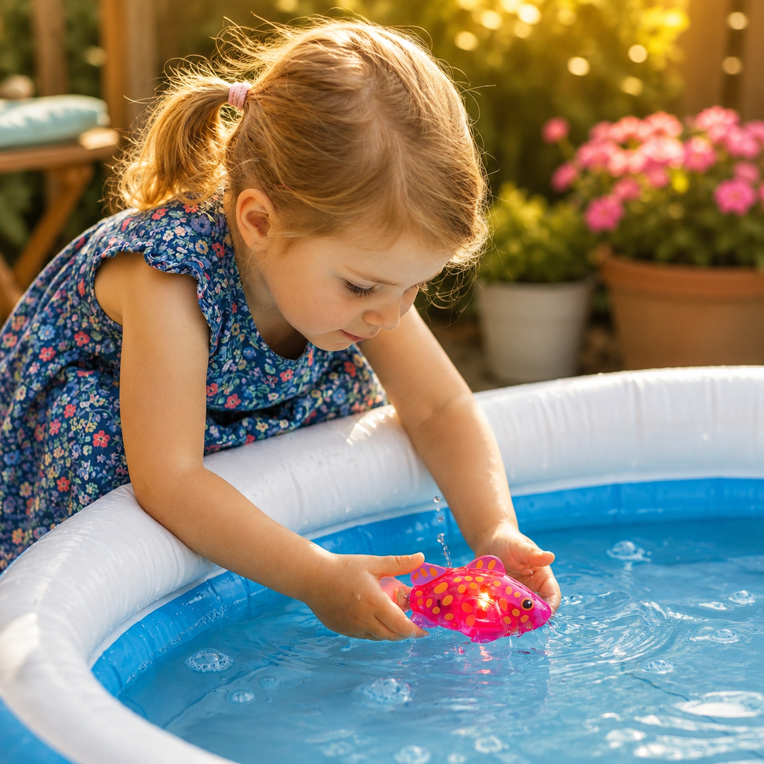 Interactive Kids Bath Toys LED Floating Fish Toy