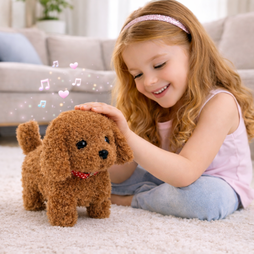 Interactive Plush Dog Toy Walking Puppy Sound Kids