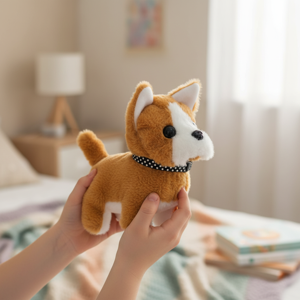 Interactive Plush Dog Toy Walking Puppy Sound Kids