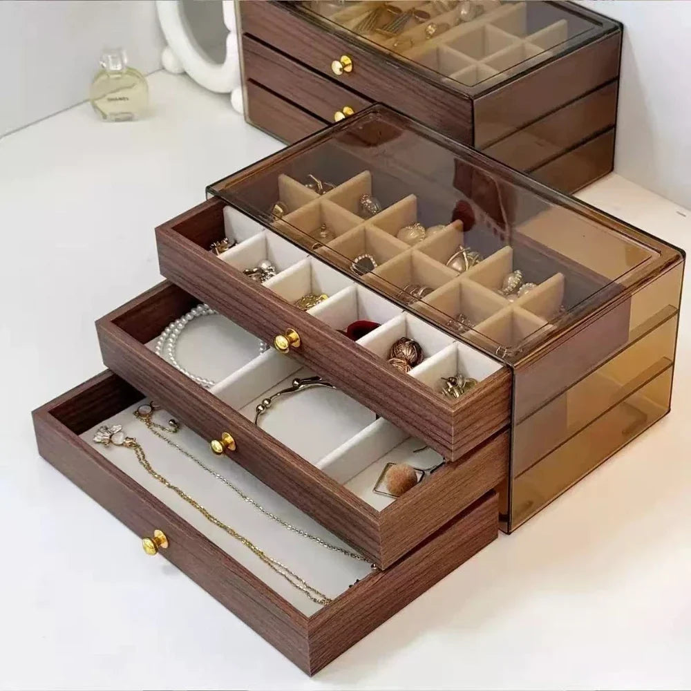 jewelry Box Organizer Mothers Day Gift Drawer Storage Display Case