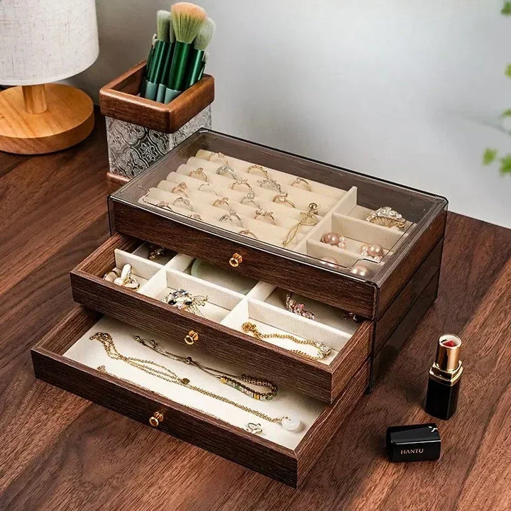 jewelry Box Organizer Mothers Day Gift Drawer Storage Display Case