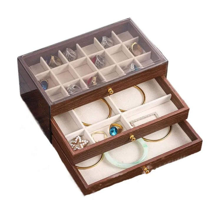 jewelry Box Organizer Mothers Day Gift Drawer Storage Display Case