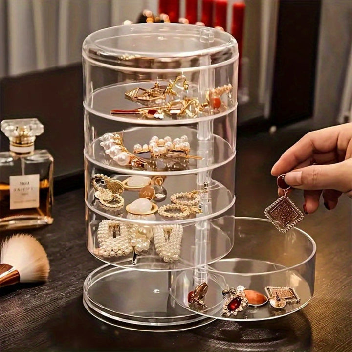 jewelry Organizer Storage Box Mothers Day Gift Rotating Display Case