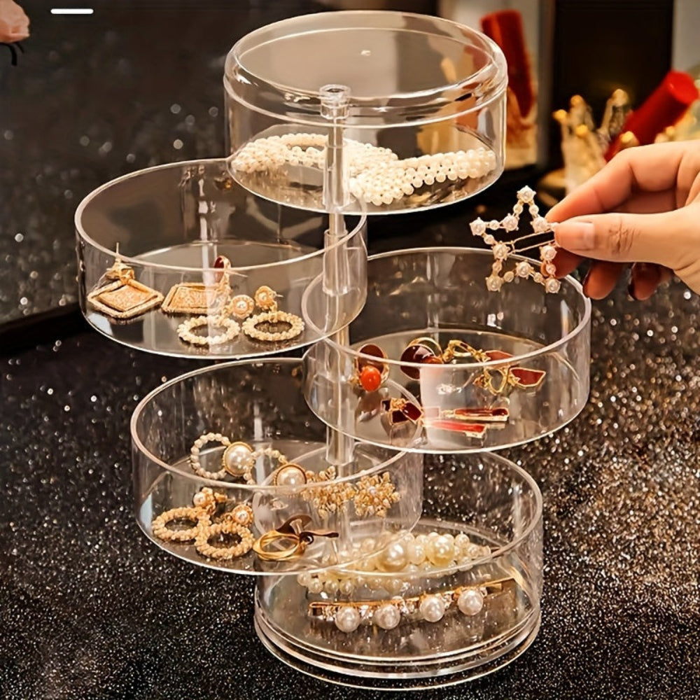 jewelry Organizer Storage Box Mothers Day Gift Rotating Display Case