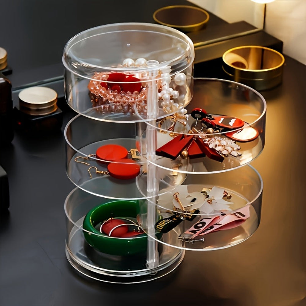 jewelry Organizer Storage Box Mothers Day Gift Rotating Display Case