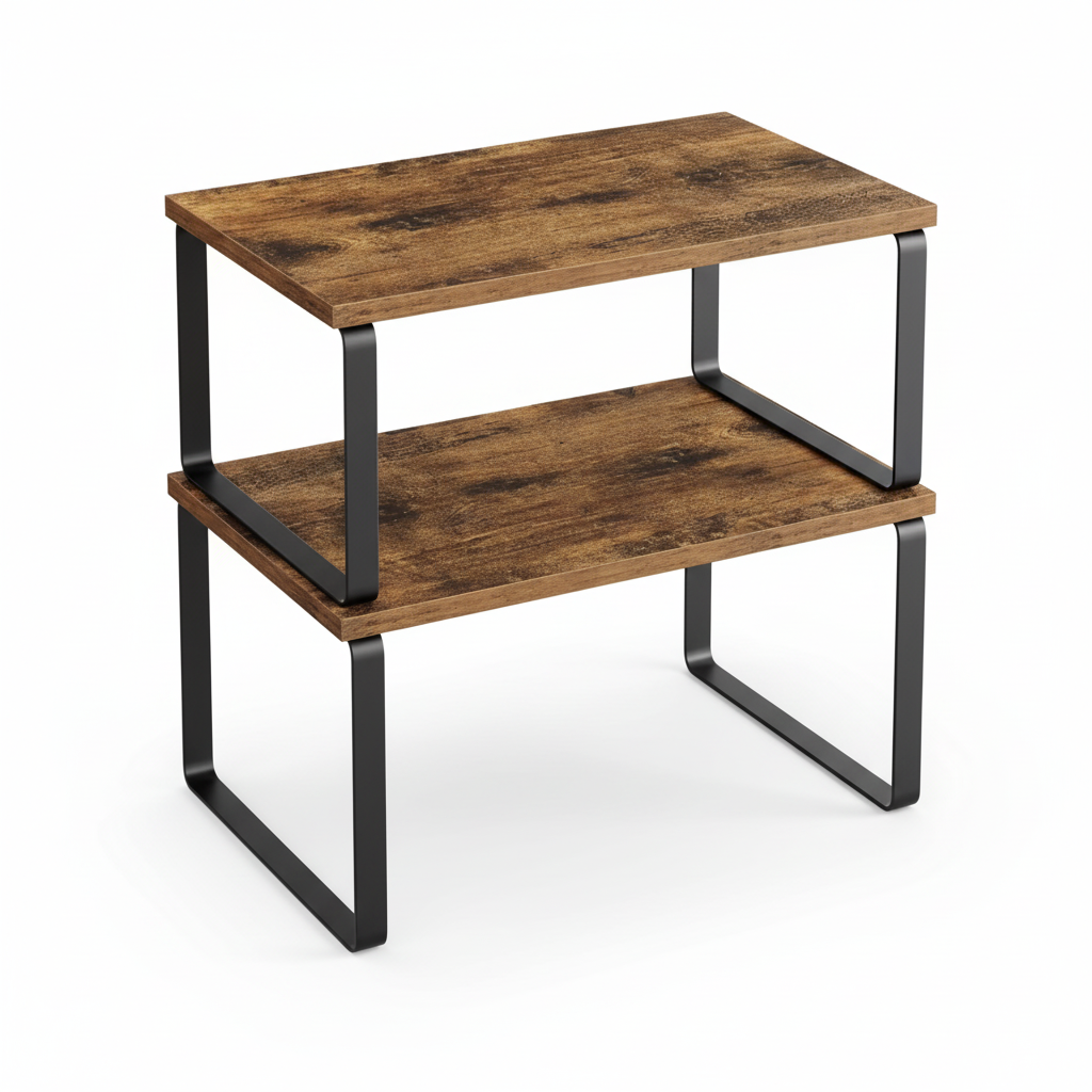Shelf Organizer Stackable Metal Kitchen Cabinet Storage Racks