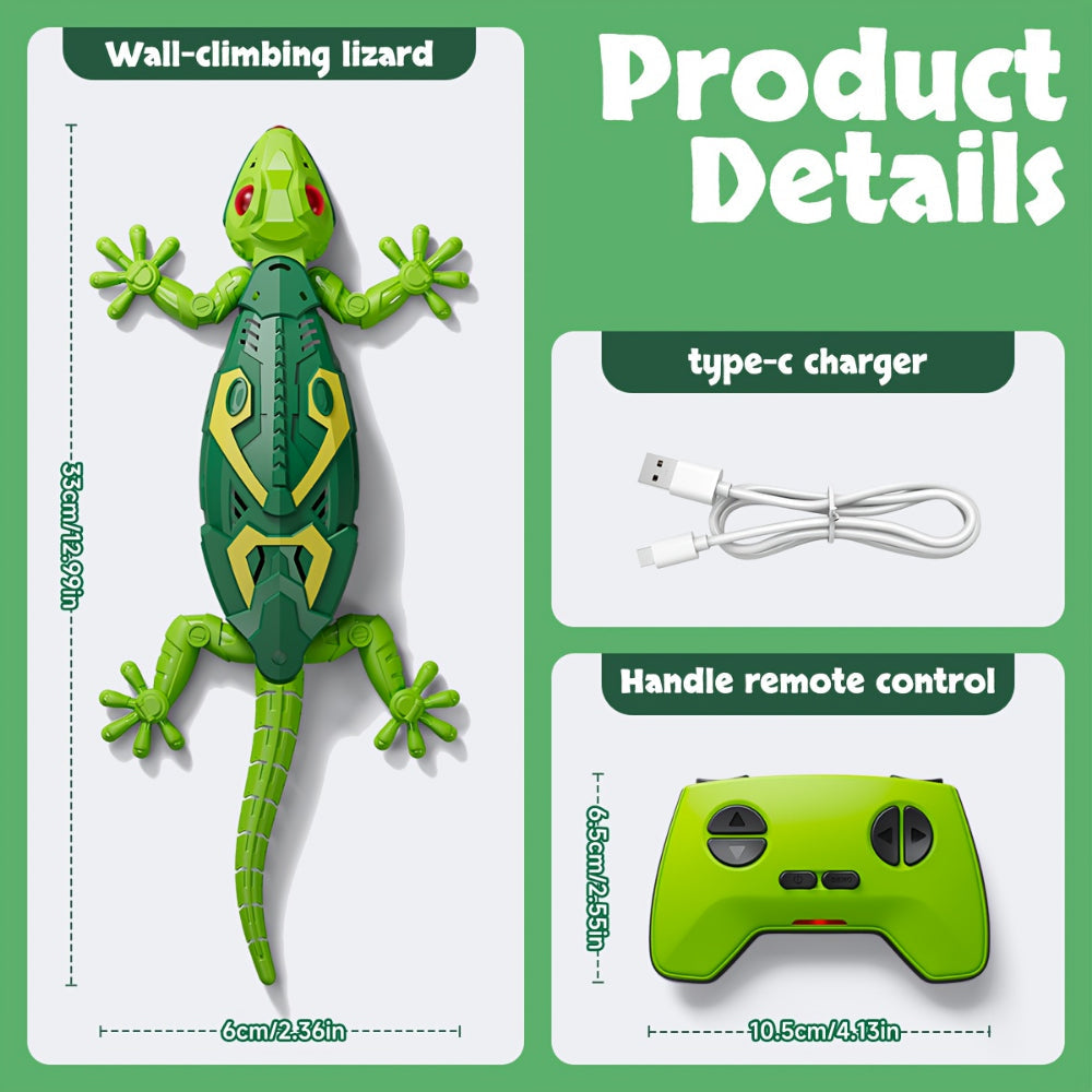 Kids Toy Remote Control Lizard Wall Climbing Action Design