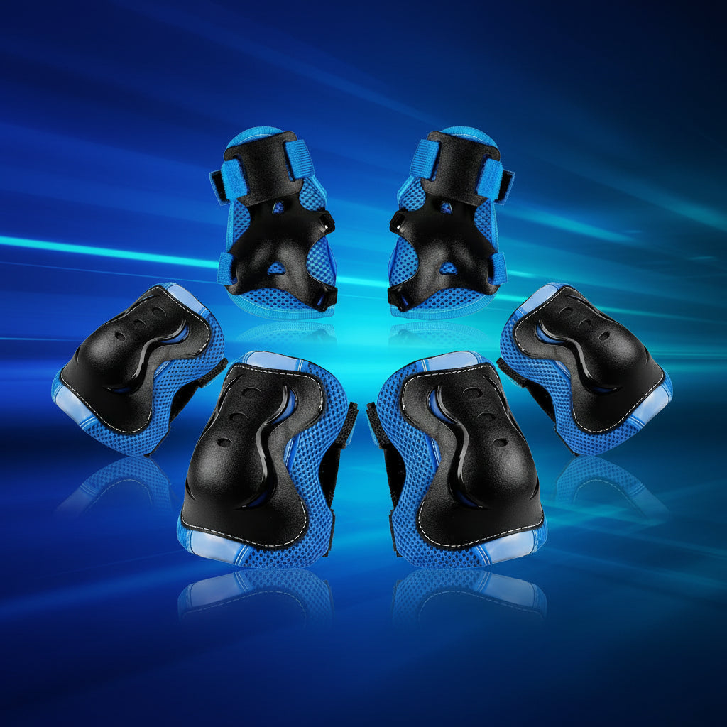 Kids Protective Gear Set Adjustable Knee Elbow Wrist Pads