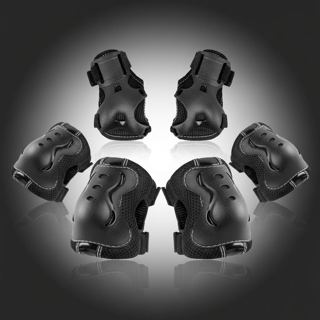 Kids Protective Gear Set Adjustable Knee Elbow Wrist Pads