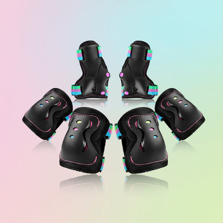 Kids Protective Gear Set Adjustable Knee Elbow Wrist Pads