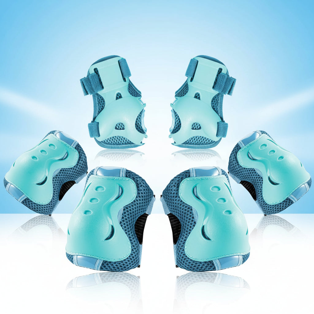 Kids Protective Gear Set Adjustable Knee Elbow Wrist Pads