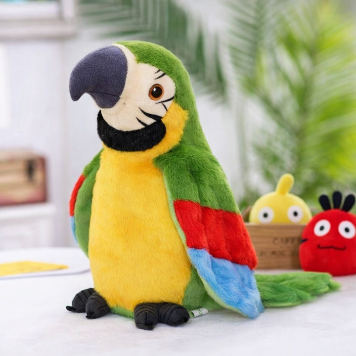 Toy Parrot Talking Plush Interactive Kids Learning Voice Repeat
