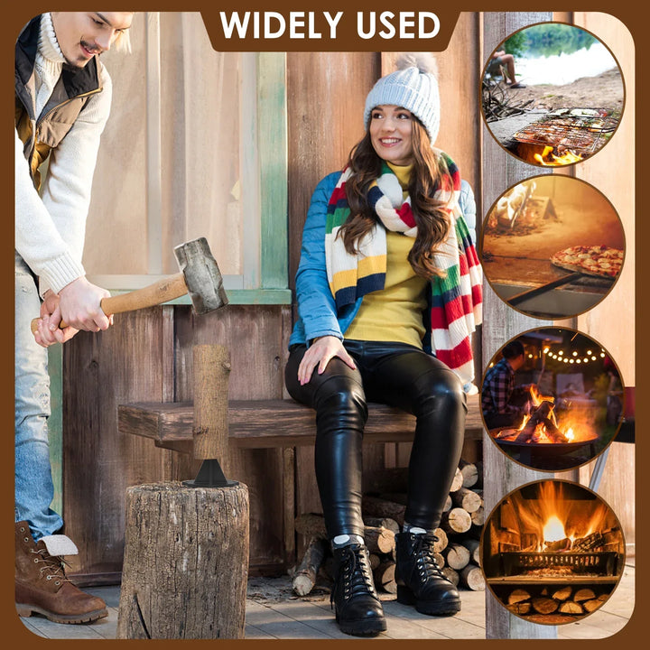 KindlePro | Carbon Steel Log Splitter | Portable Tool with Cloth Bag