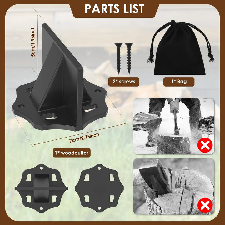 KindlePro | Carbon Steel Log Splitter | Portable Tool with Cloth Bag