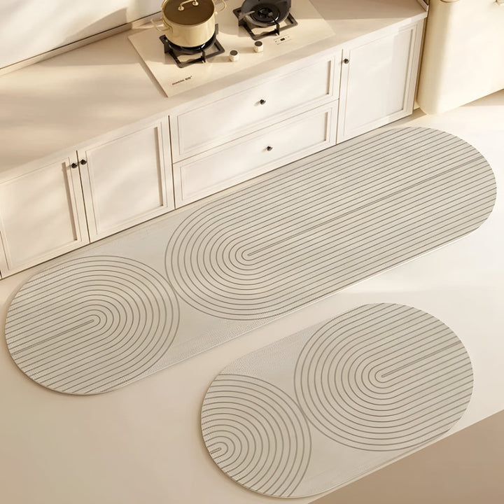 Kitchen Mat Absorbent Non Slip Striped Floor Runner