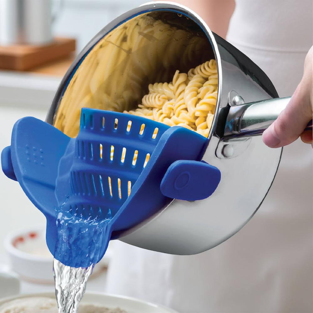 Kitchen SSneaker Clip Style Pot Pasta Colander Silicone