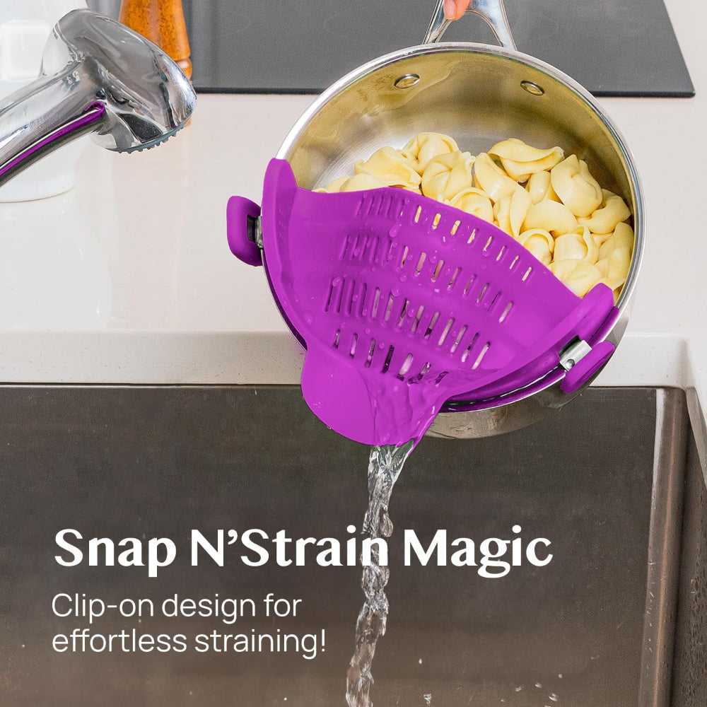 Kitchen SSneaker Clip Style Pot Pasta Colander Silicone