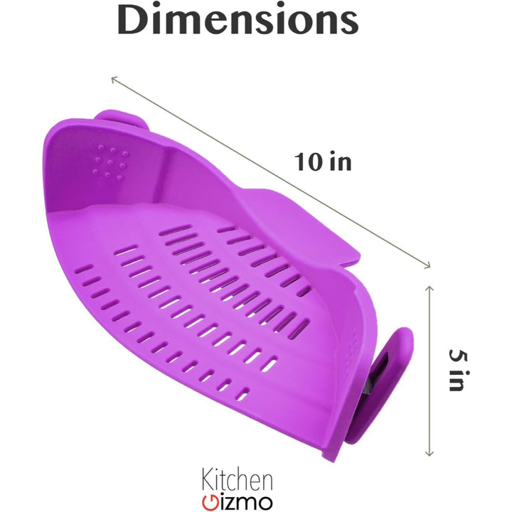 Kitchen SSneaker Clip Style Pot Pasta Colander Silicone
