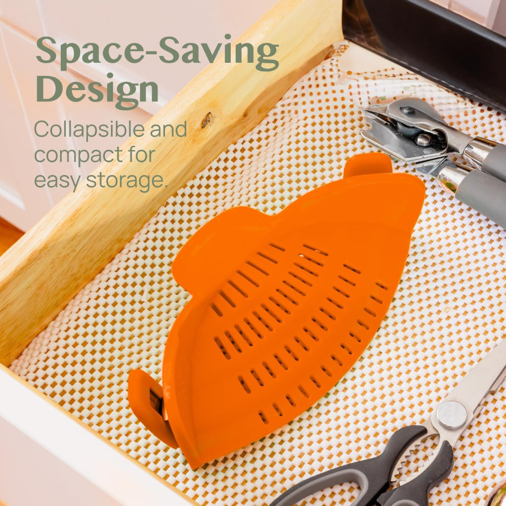 Kitchen SSneaker Clip Style Pot Pasta Colander Silicone