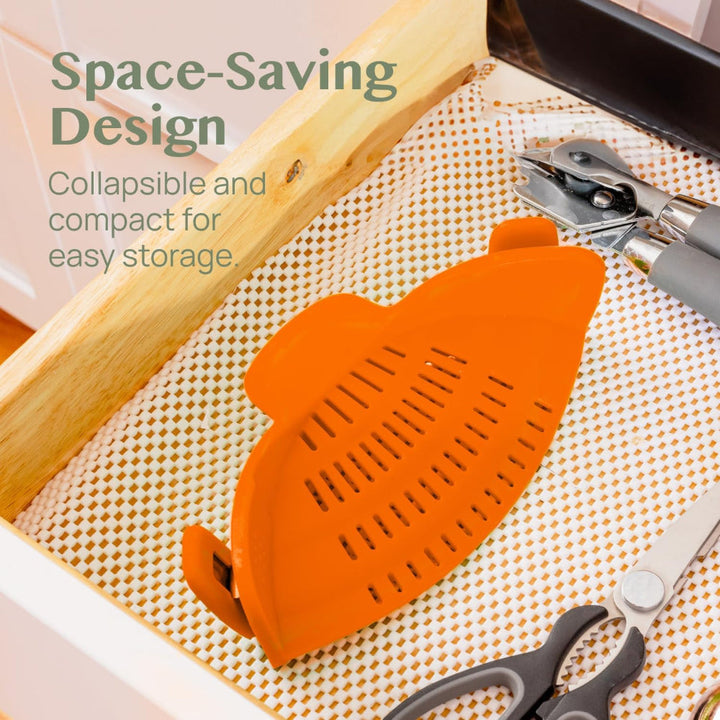 Kitchen SSneaker Clip Style Pot Pasta Colander Silicone