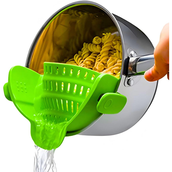 Kitchen SSneaker Clip Style Pot Pasta Colander Silicone