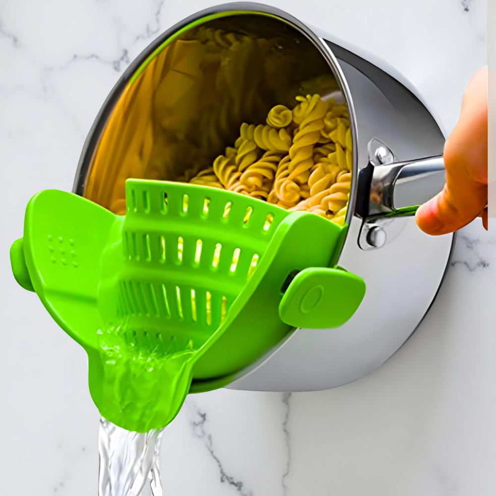 Kitchen SSneaker Clip Style Pot Pasta Colander Silicone